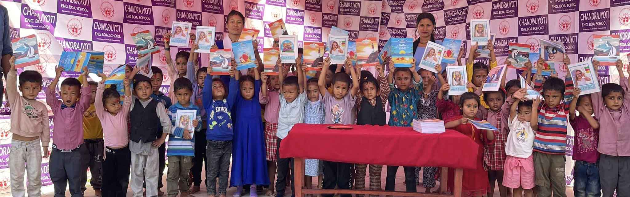 Students learning at Chandrajyoti